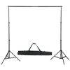 vidaXL Фотографски комплект за студио, комплект лампи, фон и рефлектор