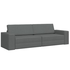 vidaXL Диван легло Тъмен сив 245 x 78 x 77 см текстил