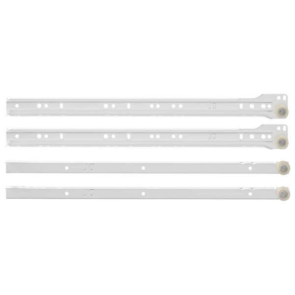 vidaXL Плъзгач за чекмедже 55 pcs Бяло Стомана