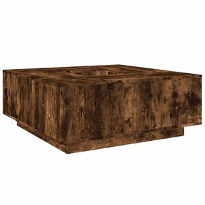 vidaXL Кафе маса, опушен дъб, 100x100x40 см, инженерно дърво