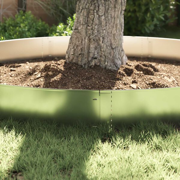 vidaXL Ограничители за тревни площи 30 pcs Сребрист 100 x 25 cm