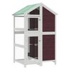 vidaXL Къщичка за птици мока 97x81x152 см масивна чамова дървесина