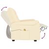 vidaXL 2-местен масажен реклайнер, кремаво, изкуствена кожа