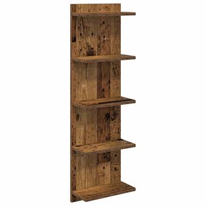 vidaXL Стенен рафт Старо дърво 30 x 15 x 100 см Инженерна дървесина