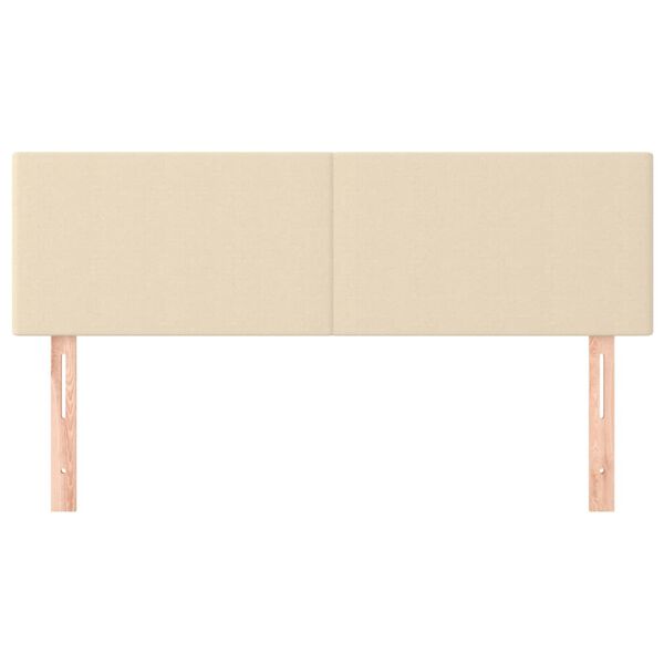 vidaXL Горни табли за легло, 2 бр, кремави, 72x5x78/88 см, плат