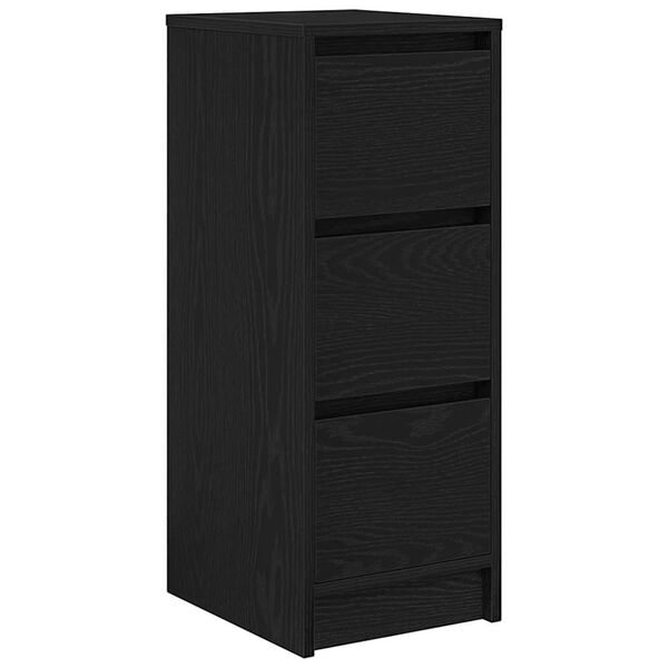 vidaXL Сайдборд, Черен дъб, 29,5x34x76 см, инженерно дърво