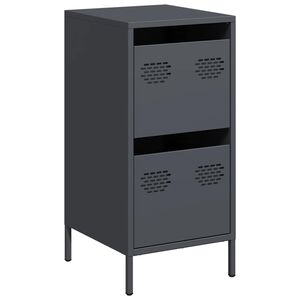 vidaXL Бюфет, антрацит, 35x39x73,5 см, студеновалцувана стомана