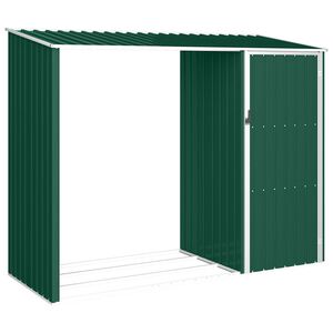 vidaXL Градински навес зелен 245x98x159 см поцинкована стомана