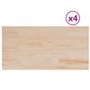 vidaXL Плотове за маси, 4 бр, 100x50x2,5 см, правоъгълни, бор масив