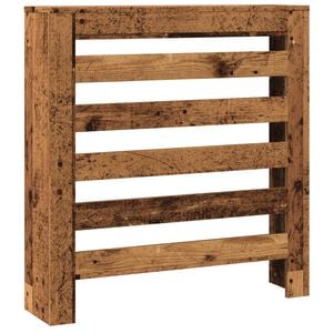 vidaXL Капак за радиатор, старо дърво, 78x20x82 см, инженерно дърво