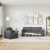 vidaXL Комплект дивани 2 pcs Тъмен сив 198 x 78 x 80 см текстил