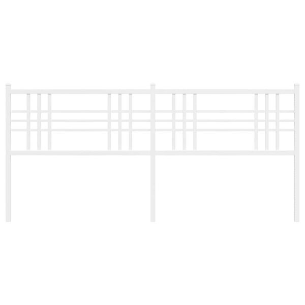 vidaXL Метална резервна табла за легло, бяла, 200 см