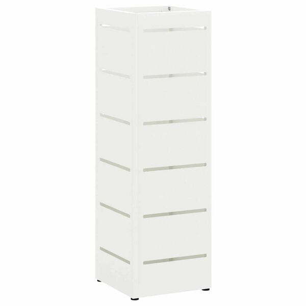 vidaXL Стойка за чадър Бяло 15.5 х 15.5 х 49 см Метал