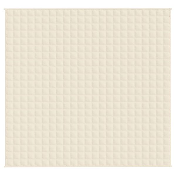 vidaXL Утежнено одеяло светлокремаво 220x230 см 11 кг плат