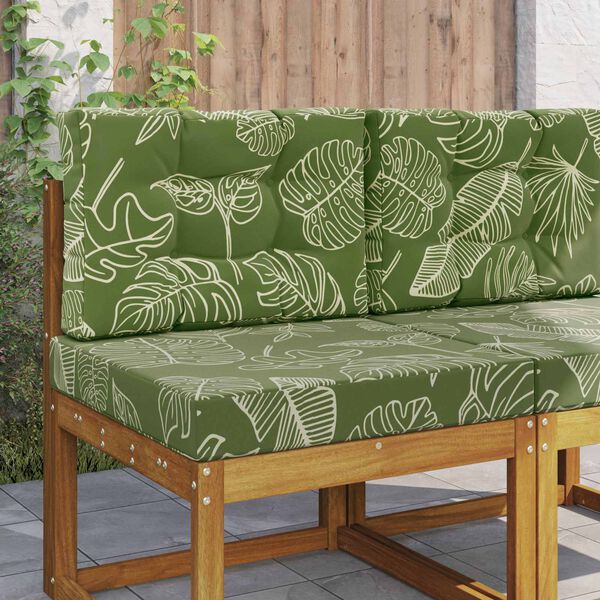 vidaXL Възглавница за диван на открито 2 pcs Дизайн с листа Полиестер