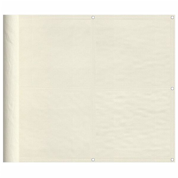 vidaXL Балконски параван кремав 90x800 см 100% полиестер оксфорд