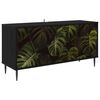 vidaXL ТВ шкаф ELBURG 102 x 33 x 51 см Черен дъб Инженерна дървесина