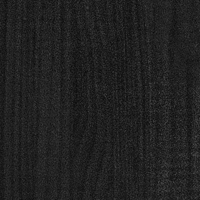vidaXL Градински сандък, черен, 70x70x70 см, бор масив