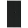 vidaXL Шкаф за папки черен 90x40x220 см стомана