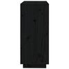 vidaXL Сайдборд, черен, 74x35x80 см, бор масив