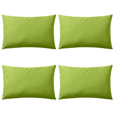 vidaXL Градински възглавници, 4 бр, 60x40 см, ябълково зелени