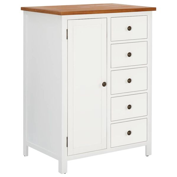 vidaXL Гардероб, 76x52x105 см, дъбов масив