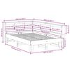 vidaXL Легло с етажерка за книги, без матрак, 120x190 см, бор масив
