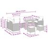 vidaXL Градински Софа Комплект с възглавница 10 pcs Бежово Полиратан