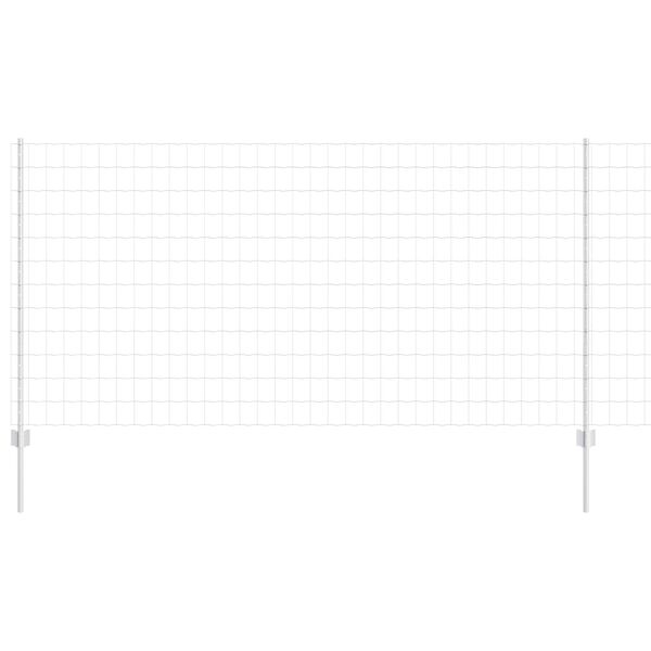 vidaXL Ограда с пост Сребрист 1,2 x 25 m Стомана