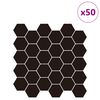 vidaXL Шестоъгълна плочка 50 pcs Бяло сиво 30 x 30 cm Полиуретан и PET