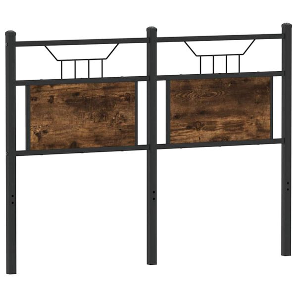 vidaXL Резервна табла за легло, опушен дъб, 120 см, инженерно дърво и стомана