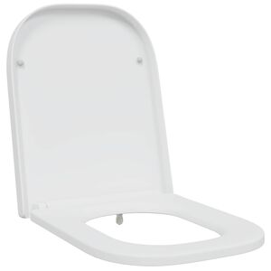 vidaXL Тоалетна седалка Бяло 47,5 x 35 x 3,6 см Дуропласт