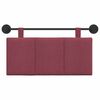 vidaXL Висяща табла На райета Виненочервен 90 x 55 x 5 см текстил