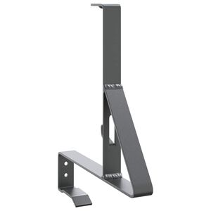vidaXL Поддръжка на снегозащита Антрацит 29,5 x 3 x 34,5 см Стомана