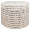 vidaXL Въже от юта 20 mm Бяло 100% Тоса юта