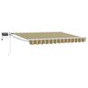 vidaXL Ръчен изтеглящ сенник с LED светлини 3 x 2,5 m