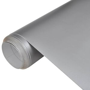 vidaXL Фолиа за кола, 2 бр, матово сребристи, 100x150 см+50x150 см