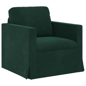 vidaXL Диван Тъмен зелен 78 x 78 x 80 см Кадифе