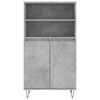 vidaXL Висок шкаф, бетонно сив, 60x36x110 см, инженерно дърво