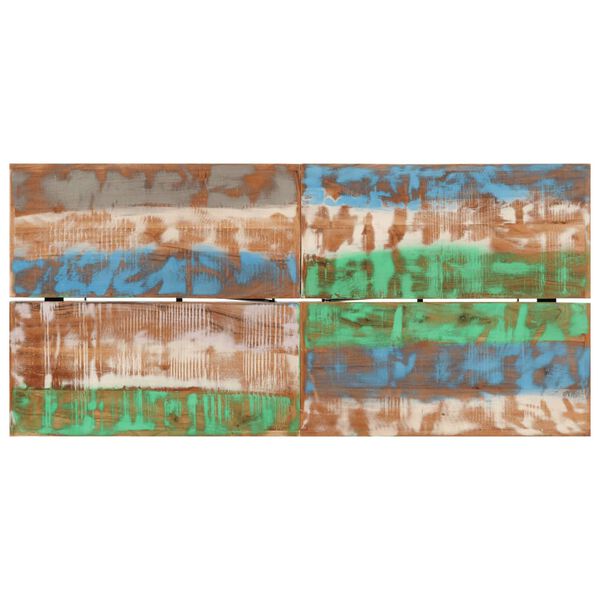 vidaXL Бар маса 150x70x107 см масивно регенерирано дърво и желязо