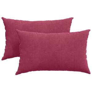 vidaXL Диван възглавници 2 pcs виненочервен 50 x 30 cm Кордюрова тъкан