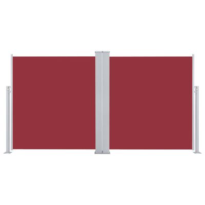 vidaXL Прибираща се странична тента, червена, 160x600 см