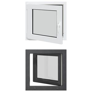 vidaXL Прозорец за мазе с наклон и завъртане RISOR 50 x 50 cm