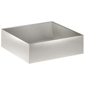 vidaXL Градинска саксия Сребристо 80 x 80 x 30 cm Неръждаема стомана