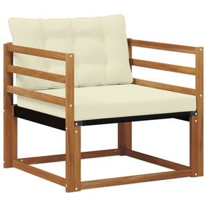 vidaXL Комплект дивани за открито Солидно акациево дърво и текстилена