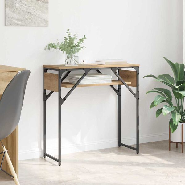 vidaXL Конзолнамаса Дъб 75x30x75см Инженерно дърво