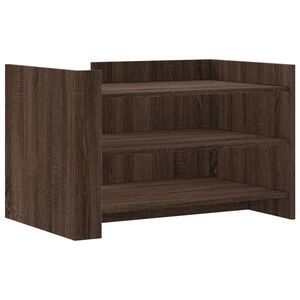 vidaXL Кафе маса, кафяв дъб, 80x50x50 см, инженерно дърво