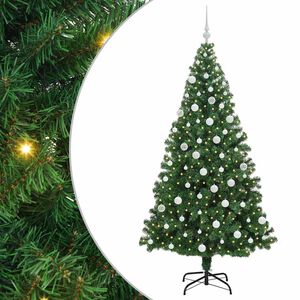 vidaXL С изкуствено коледно дърво с 300 LED светодиода Зелен 180 cm