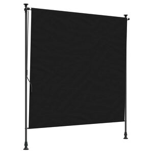 vidaXL Външна ролкова завеса Черно 100 x 270 cm