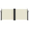 vidaXL Прибираща се странична тента, кремава, 100x1000 см